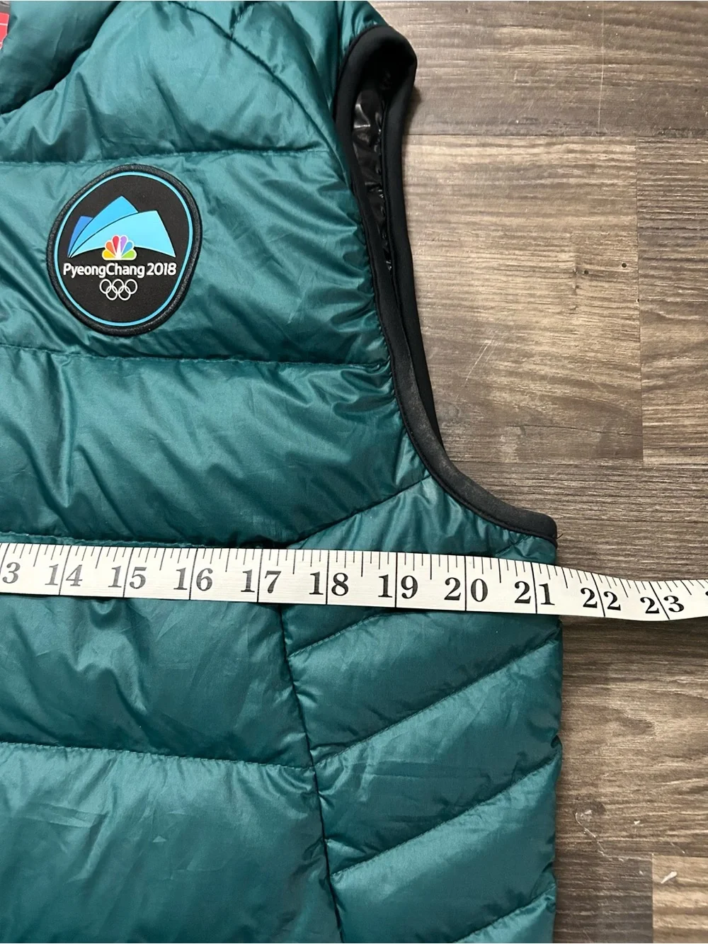 Nike Men’s Teal Puffer Vest with Olympic Patch
